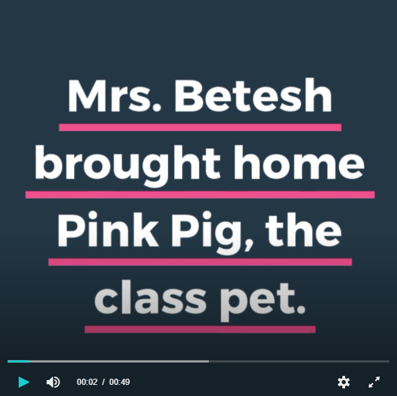 PK-3 Class Pet Video