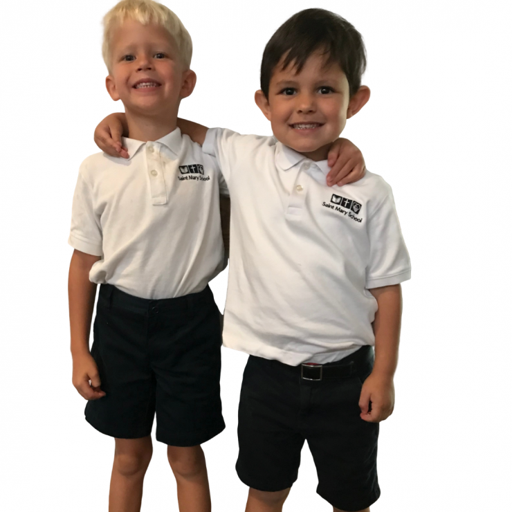 Two Kindergarten boys in Fall/Spring Uniform