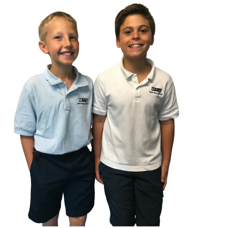Two boys in Fall Uniform