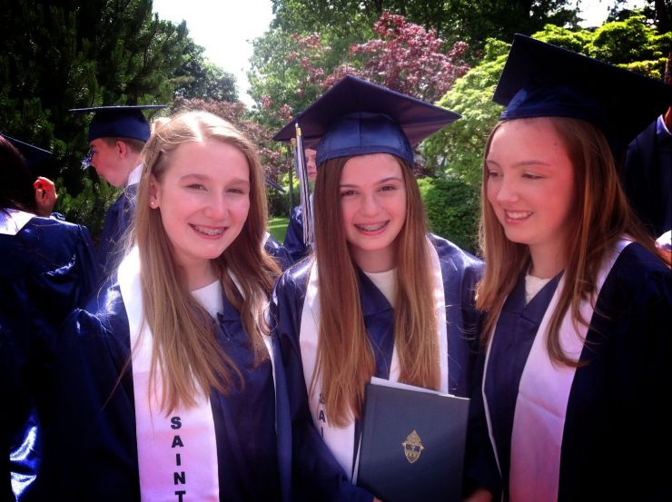 Three girls at Graduation