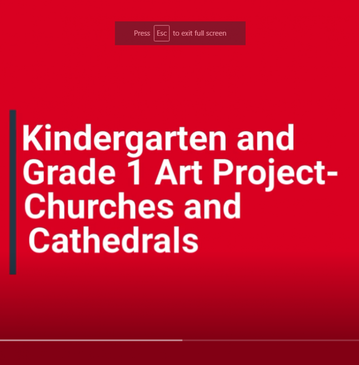 Kindergarten and Grade 1 Art Project Video
